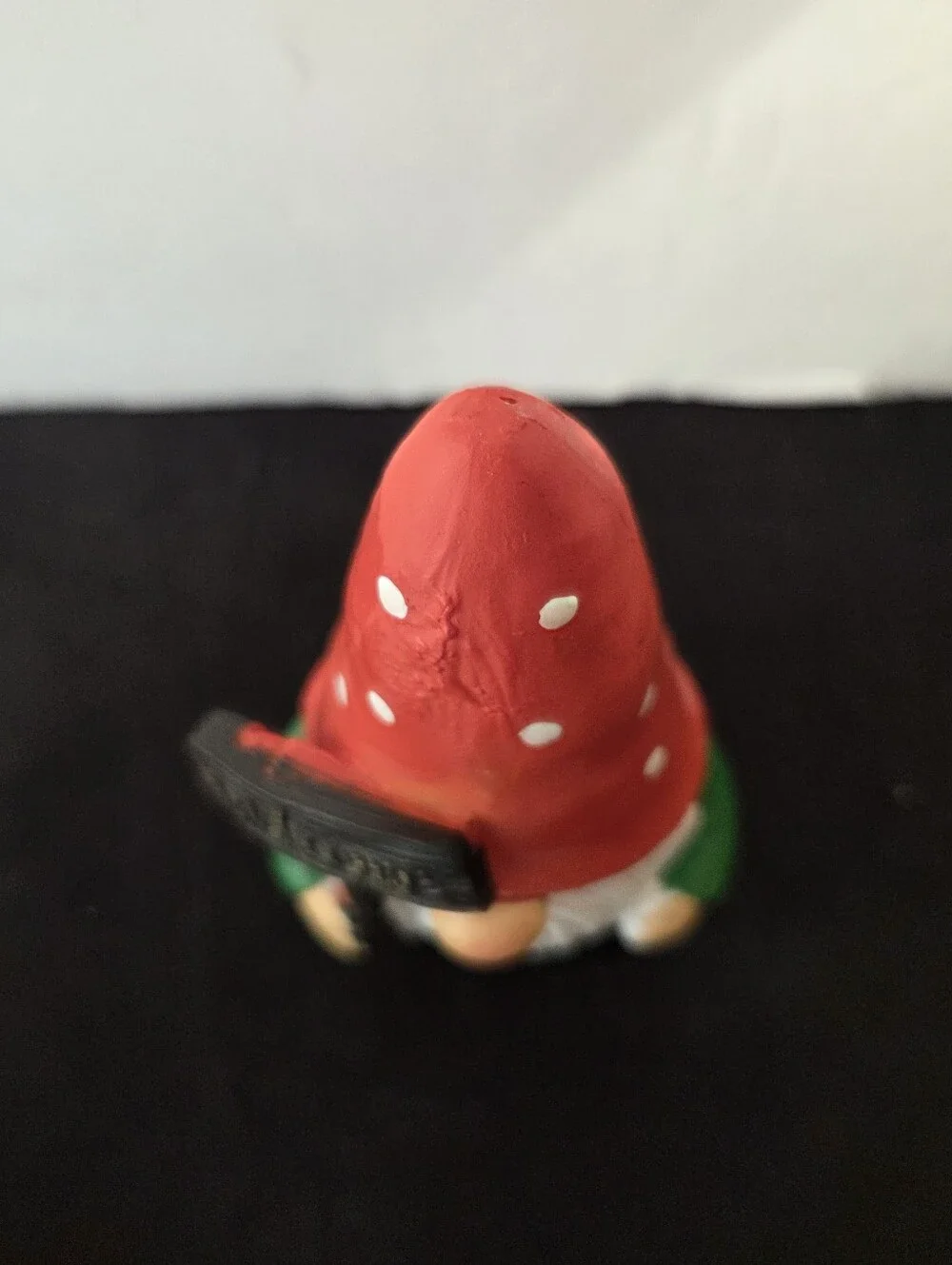Welcome Gnome Figurine Polka Dot Hat Resin Home Kitchen Rustic Decor 5
